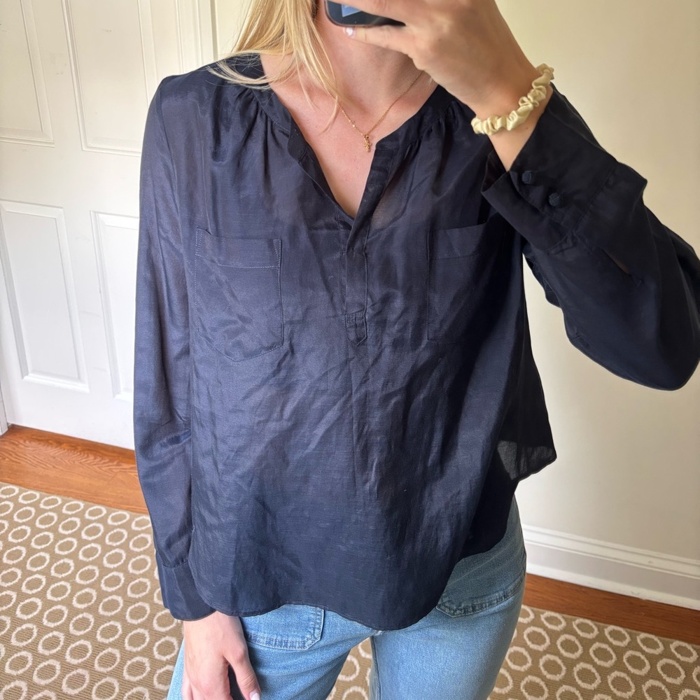 Calypso St. Barth Midnight Blue Blouse